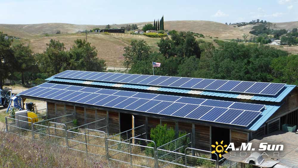 Templeton barn roof solar installation highest rated templeton solar company